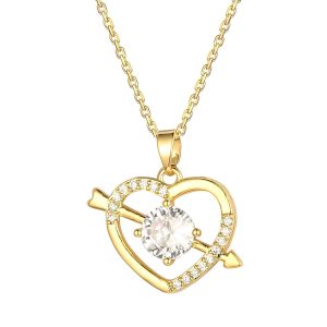 "Heart" Necklace, 18K Gold Plated Steel