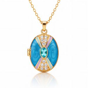 Necklace, 18K Gold Plated Steel