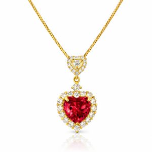 "Heart" Necklace, 18K Gold Plated Steel
