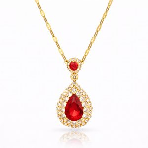 Necklace, 18K Gold Plated Steel