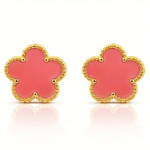 "Flowers" Earrings, 18K Gold Plated Steel